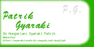 patrik gyaraki business card